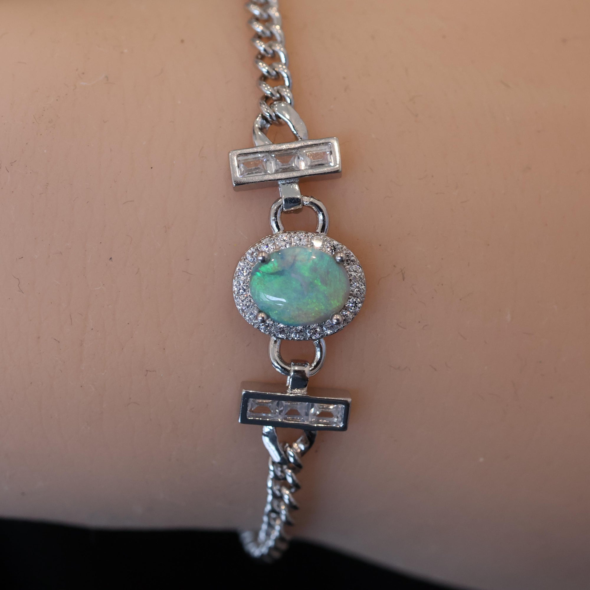 Green Ocean Australian Crystal Opal Bracelet