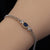 Blue & Green sterling silver natural australian opal bracelet