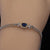 Blue & Green sterling silver natural australian opal bracelet