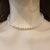 Gold Freshwater Pearl Choker Necklace, Dainty Layered Jewelry