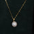 Simple Pearl Necklace, Elegant 18k Solid Gold Pearl Jewelry