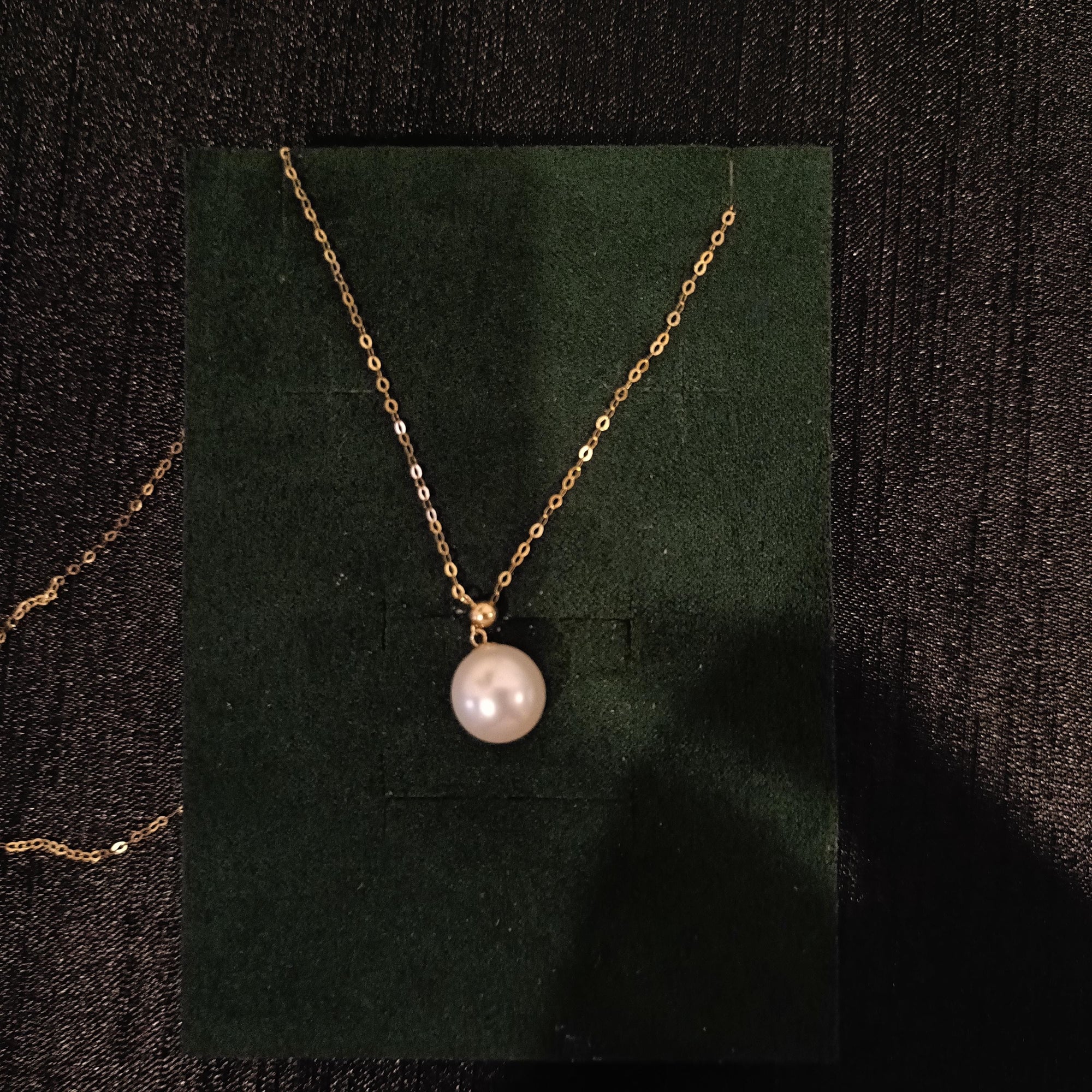 Simple Pearl Necklace, Elegant 18k Solid Gold Pearl Jewelry