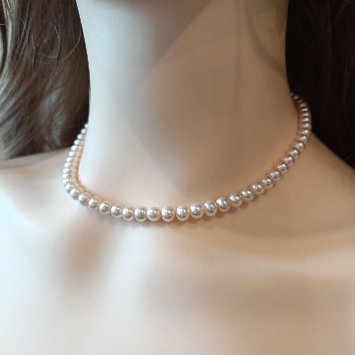 Genuine Freshwater Pearl Necklace in Sterling Silver