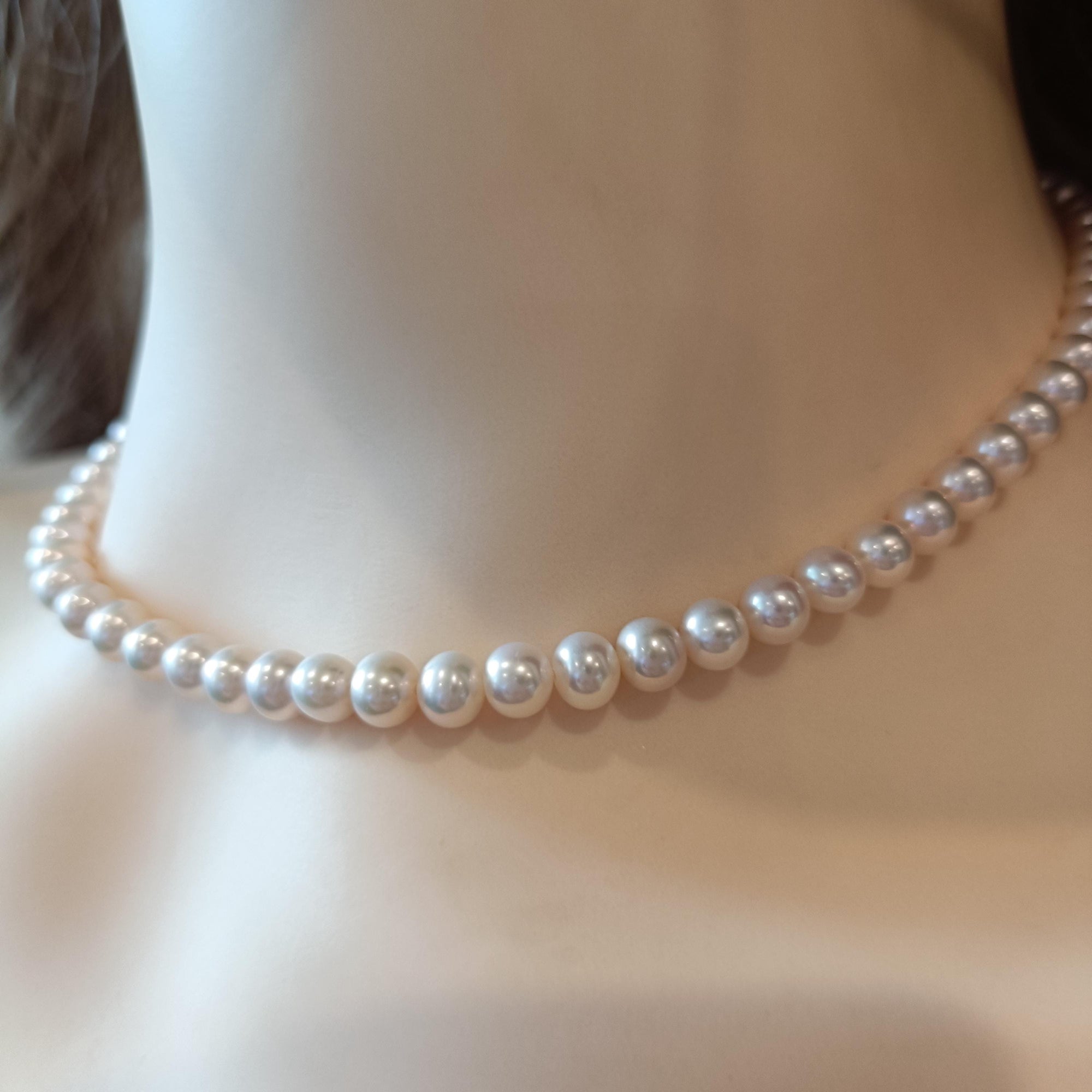 Genuine Freshwater Pearl Necklace in Sterling Silver