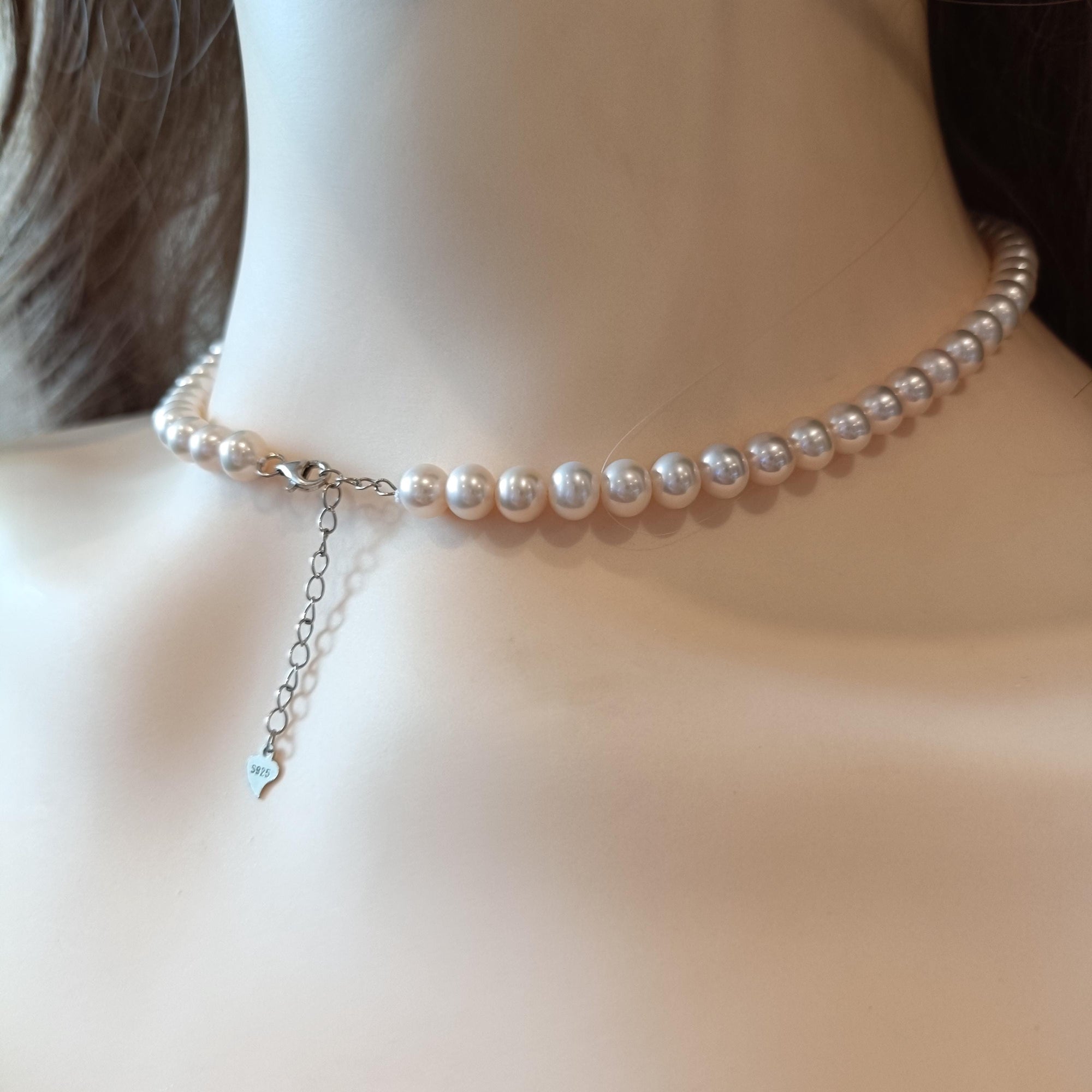 Genuine Freshwater Pearl Necklace in Sterling Silver