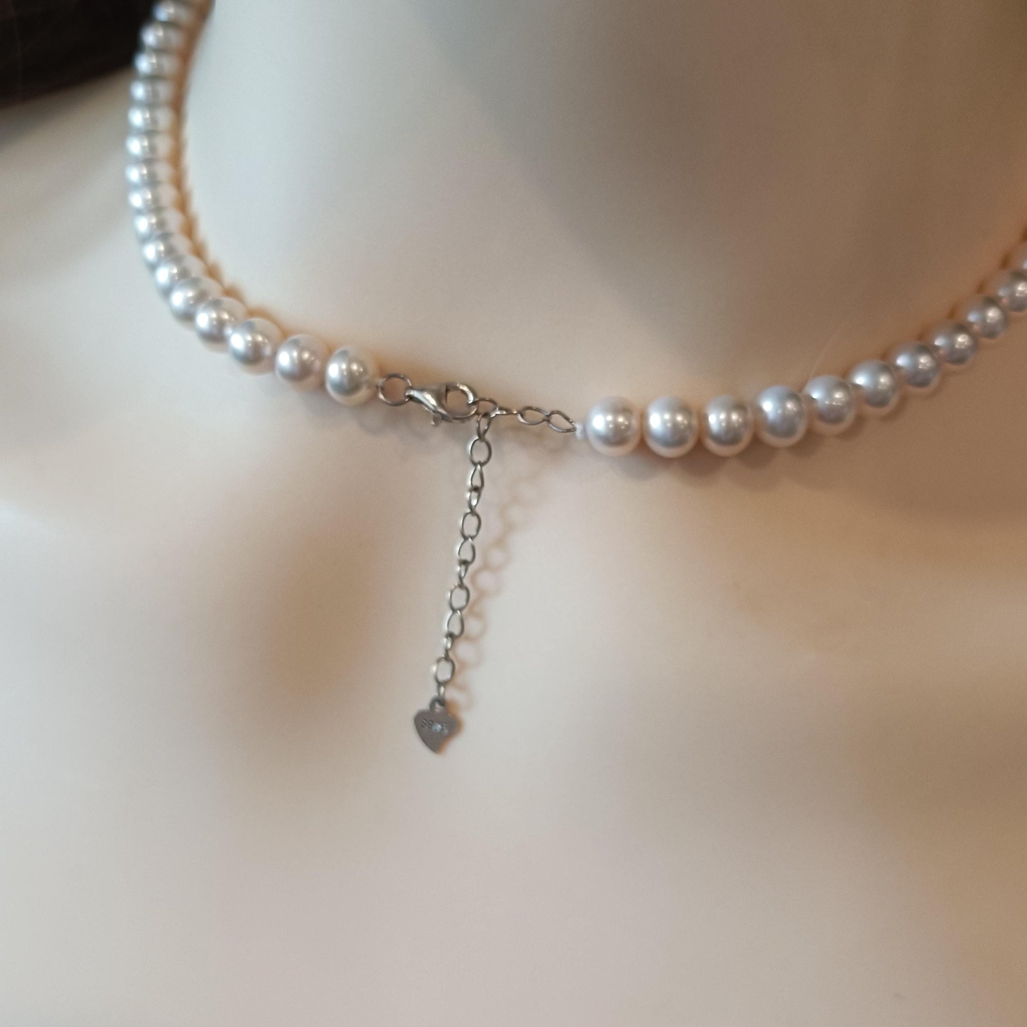 Genuine Freshwater Pearl Necklace in Sterling Silver