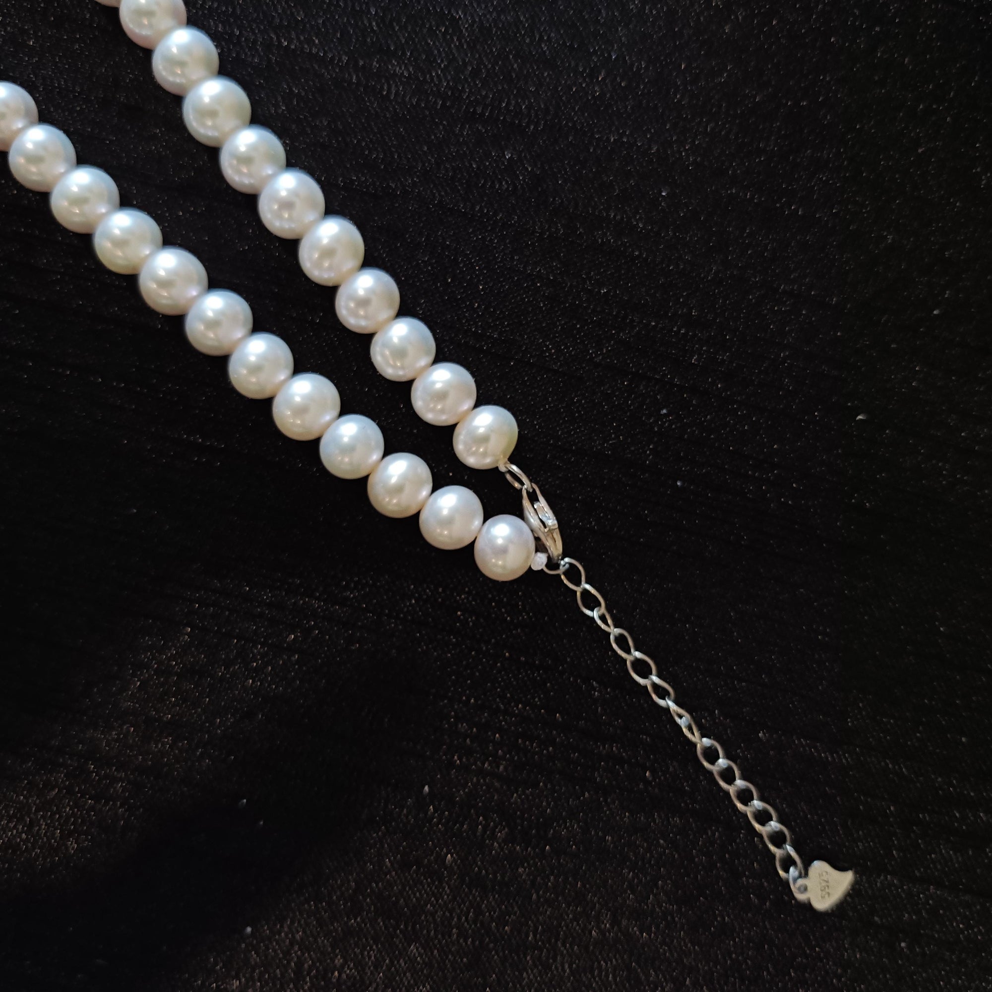 Genuine Freshwater Pearl Necklace in Sterling Silver