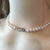 Pearl Choker Necklace, Dainty Freshwater Pearl Necklace