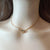Half Pearl Chain Necklace