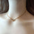 Half Pearl Chain Necklace