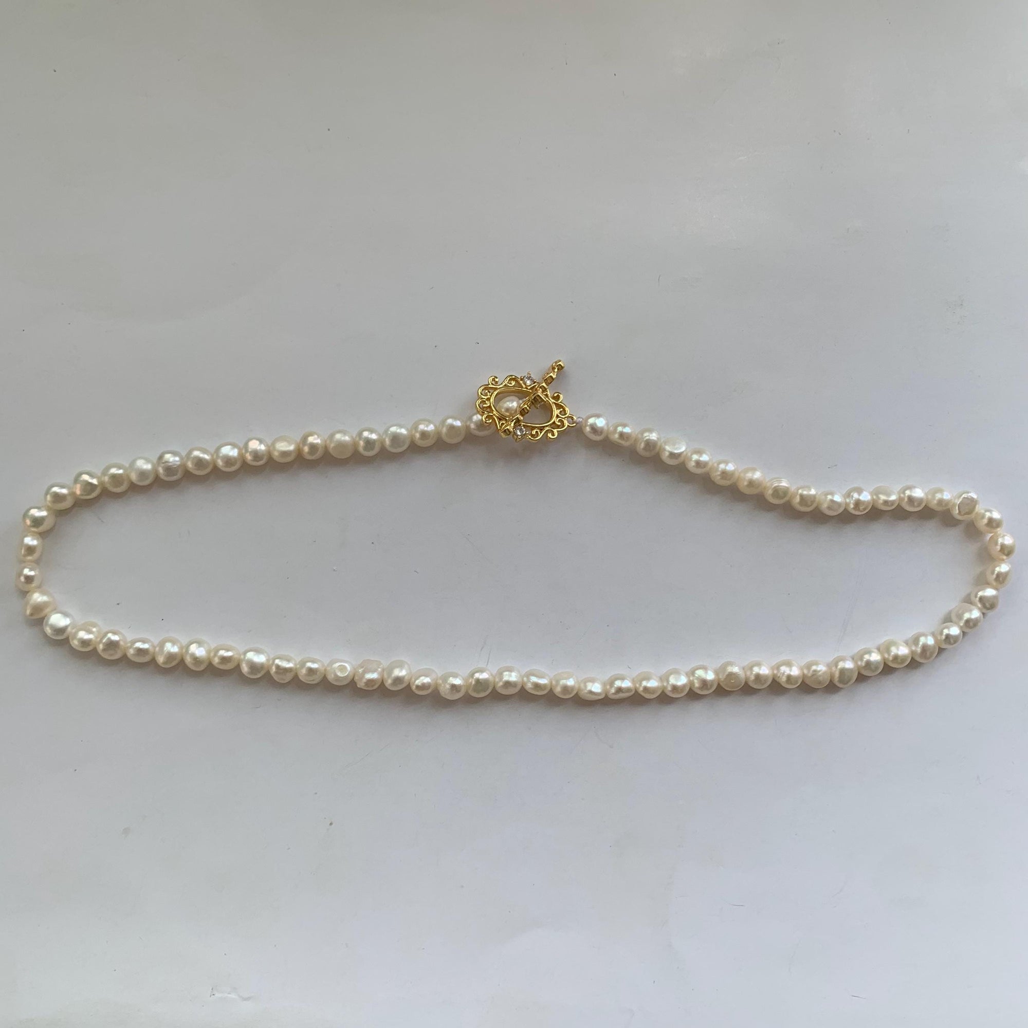 White Freshwater Pearl Choker Necklace