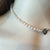 Clover Freshwater Pearl Choker Necklace for Women