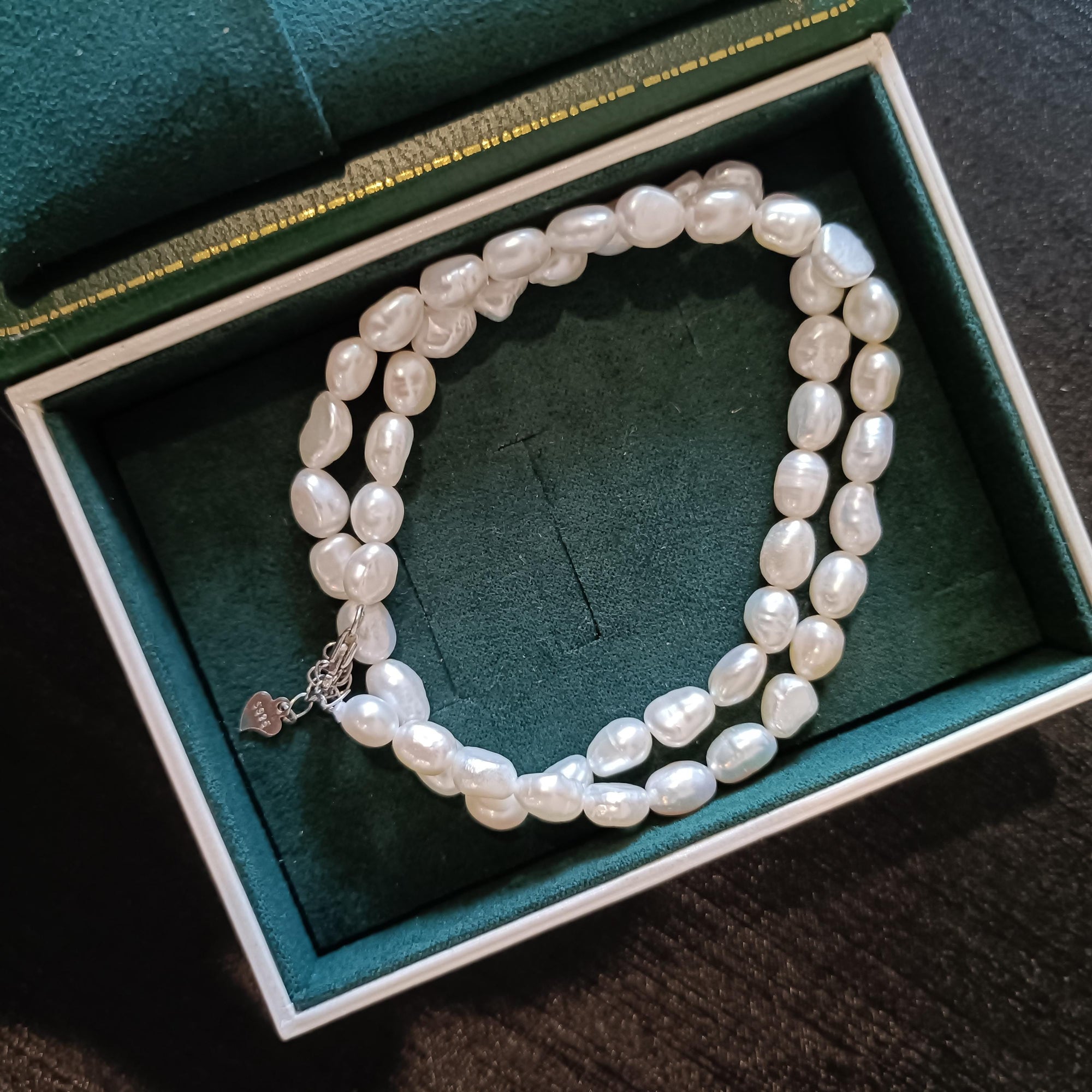 Elegant Freshwater Pearl Necklace in Sterling Silver