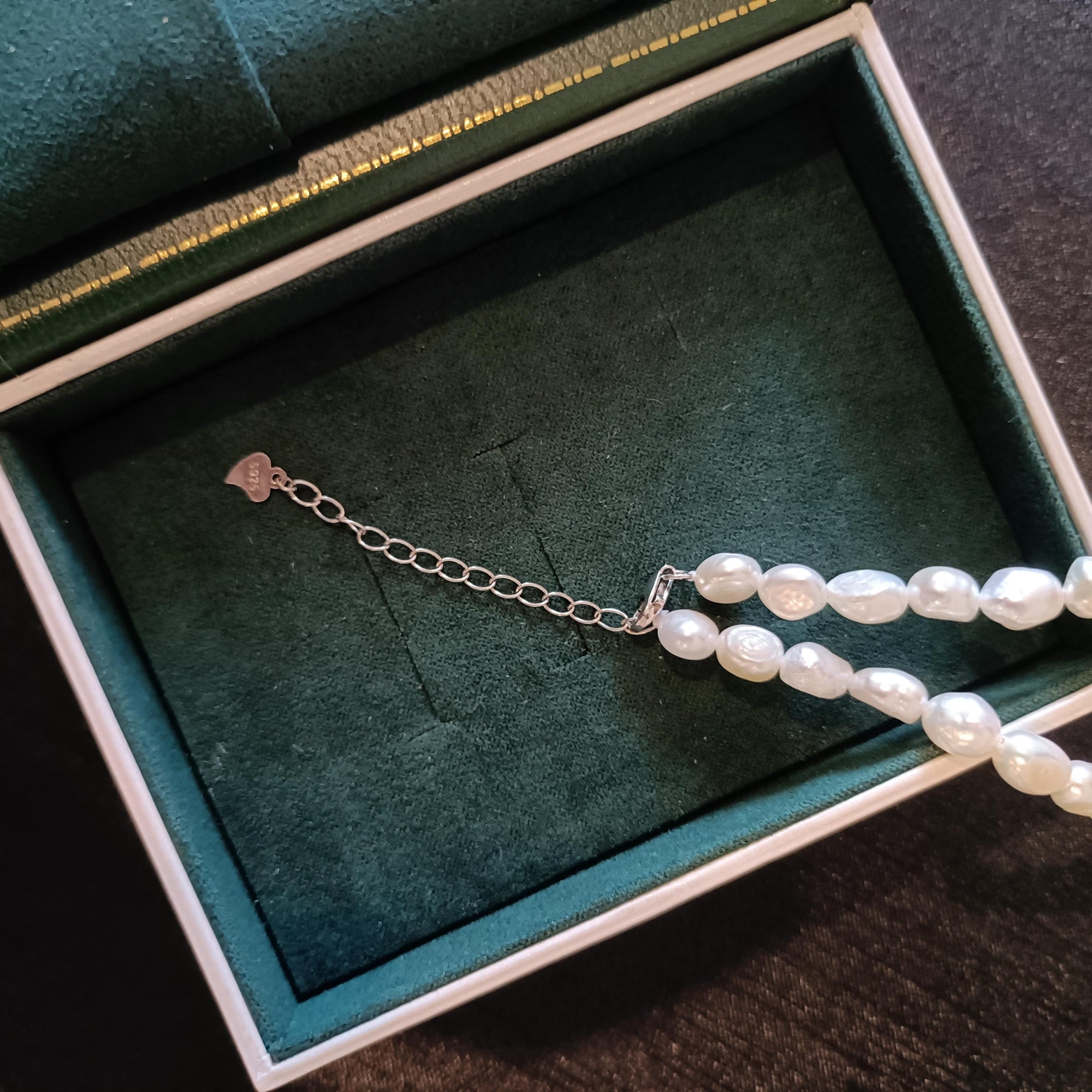 Elegant Freshwater Pearl Necklace in Sterling Silver