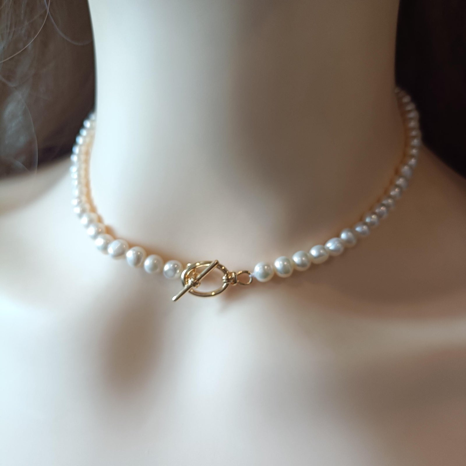 Genuine Freshwater Pearl Choker Necklace for Women