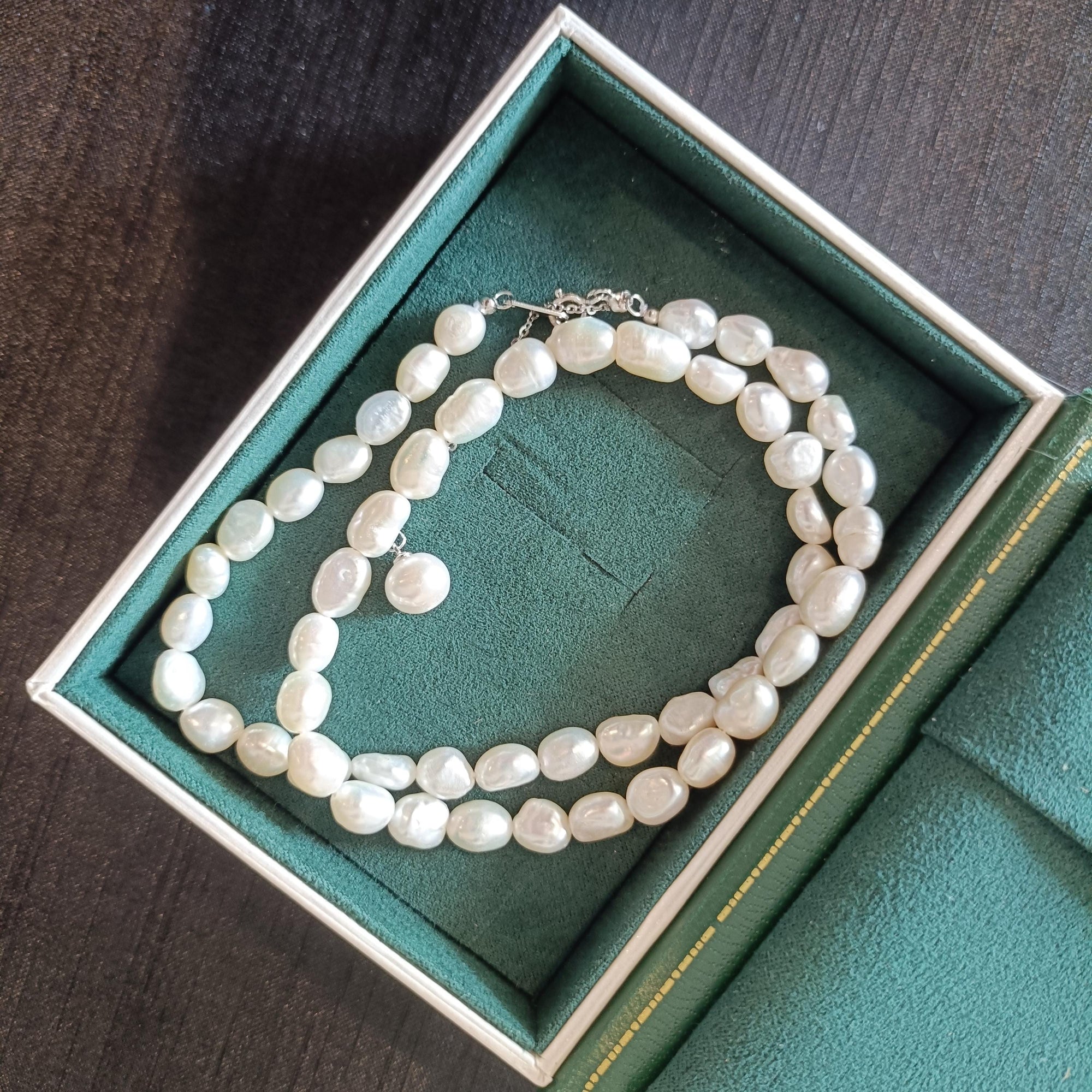 Simple Freshwater Pearl Necklace in Sterling Silver