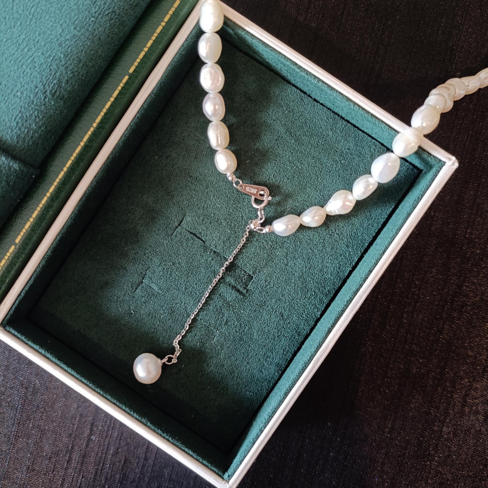 Simple Freshwater Pearl Necklace in Sterling Silver