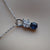 Classic Natural Sapphire Pendant Necklace with Cubic Zirconia