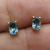 18K Gold Plated London Blue Topaz Stud Earrings