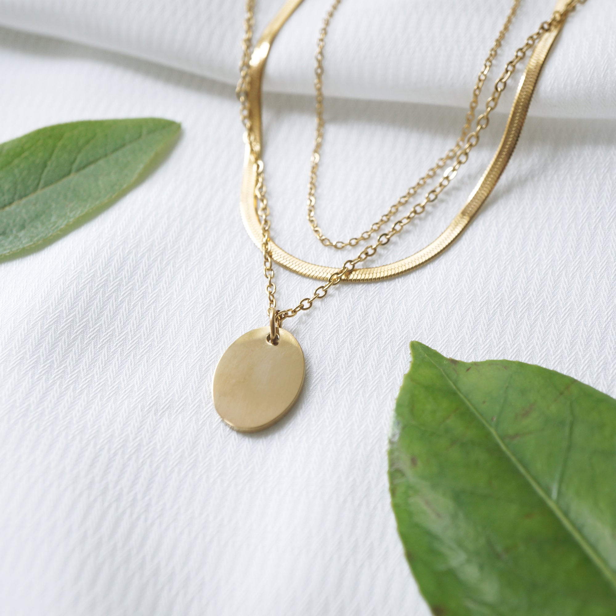 Double layers chain, set of two chains, minimalist necklace