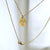 Customized oval tag necklace, engraved birth flower necklace