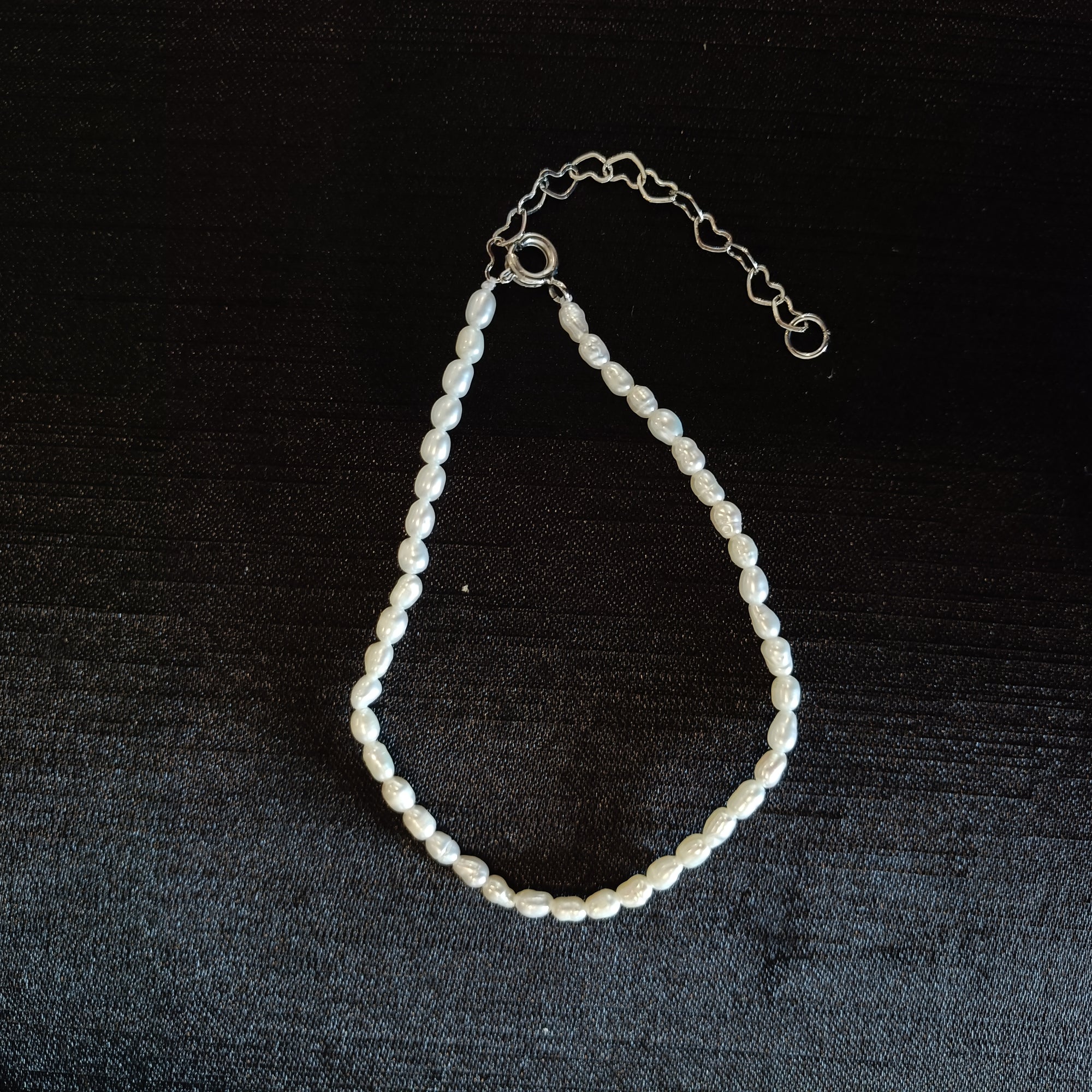 White Pearl Bracelet, Real Freshwater Pearls