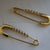 Safety Pin Earrings With Cubic Zirconias