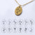 Customized oval tag necklace, engraved birth flower necklace