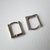 Minimalist Square Hoop Earrings in Sterling Silver