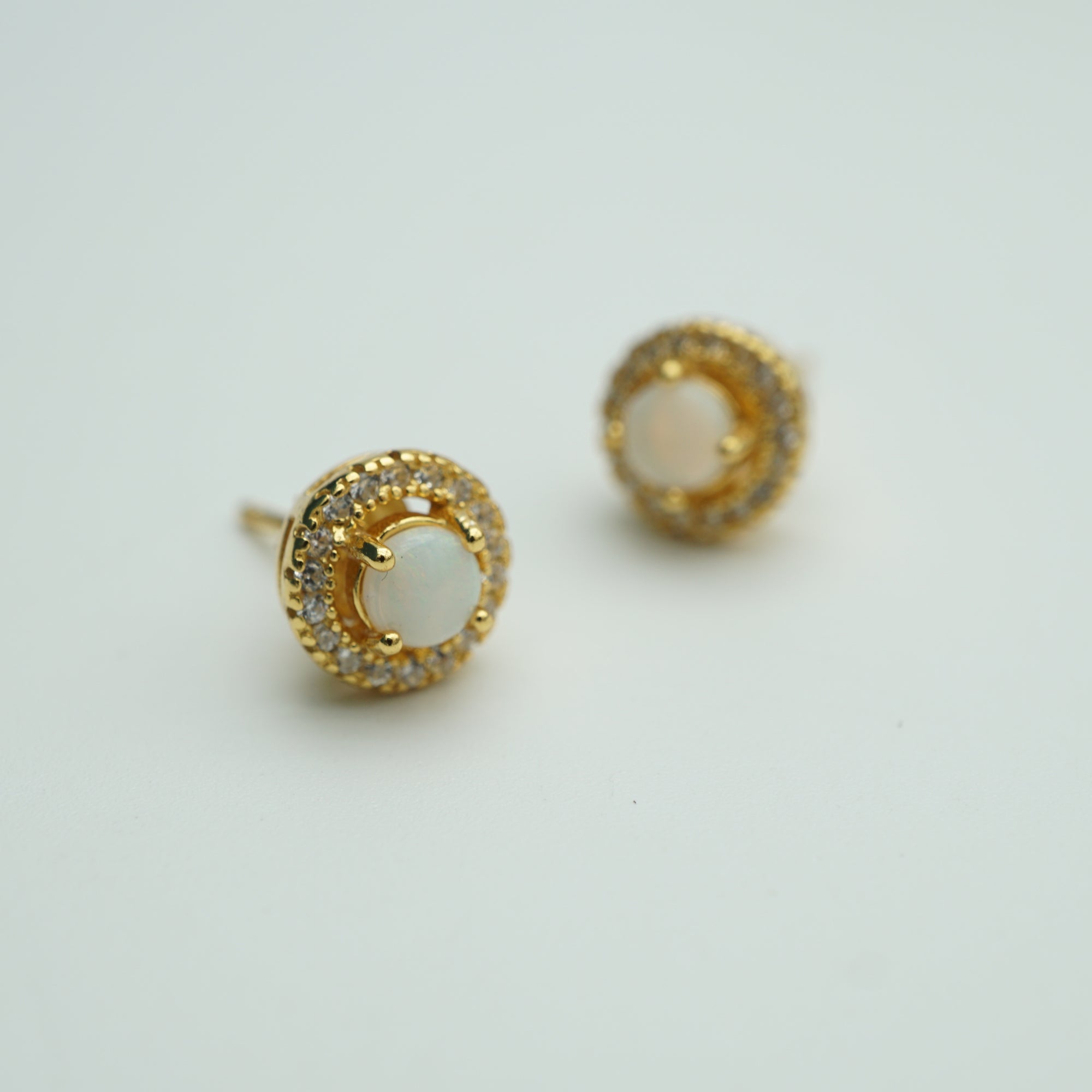 Genuine White Opal Earrings - October Birthstone Beauty