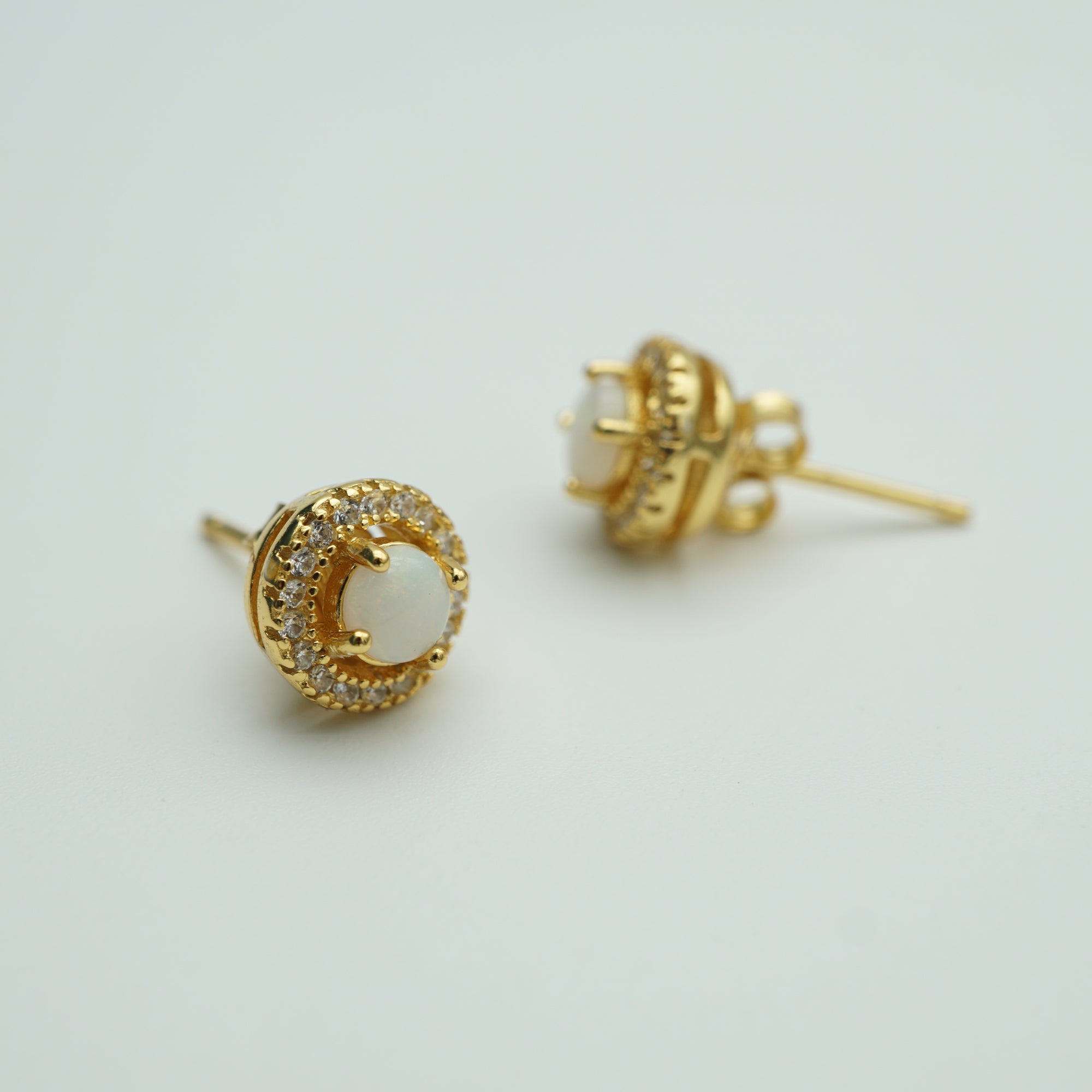 Genuine White Opal Earrings - October Birthstone Beauty