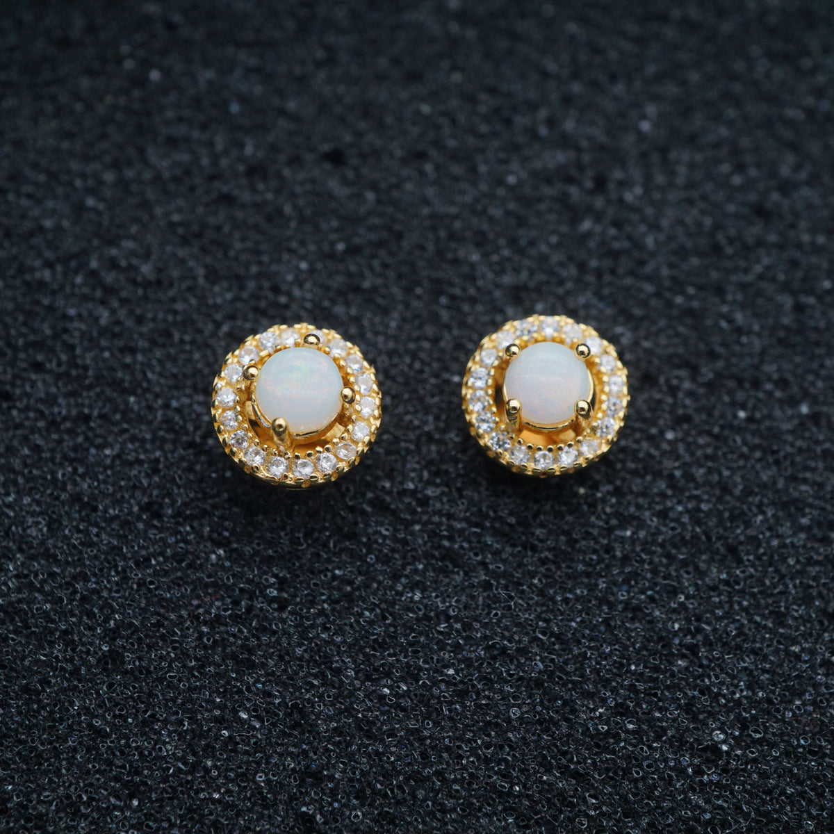 Genuine White Opal Earrings - October Birthstone Beauty