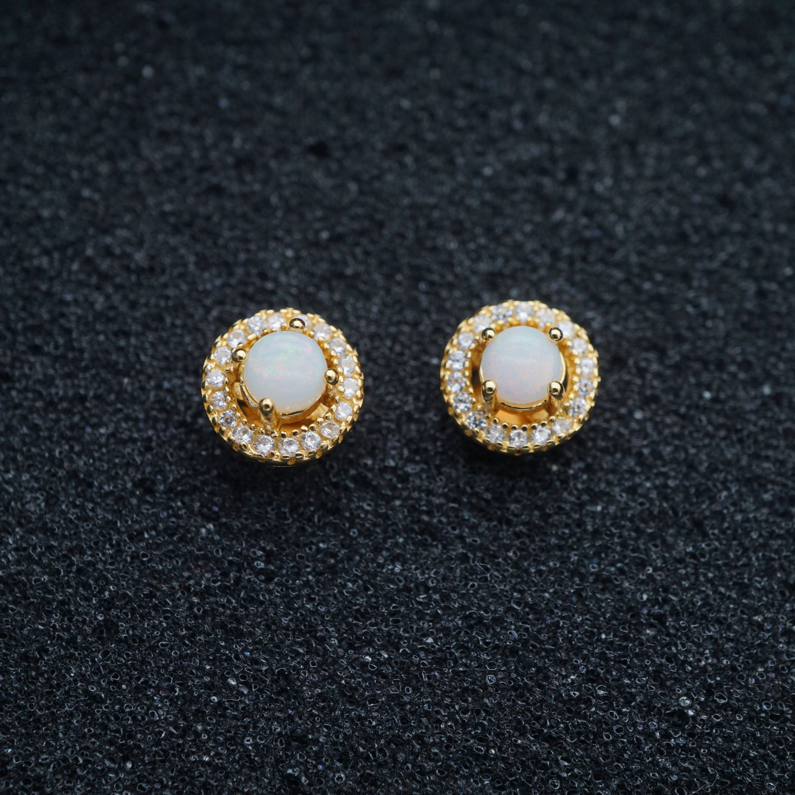 Genuine White Opal Earrings - October Birthstone Beauty