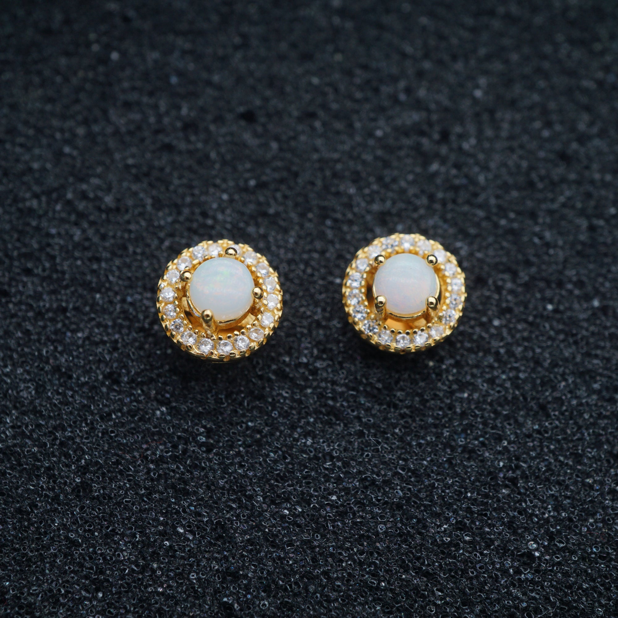Genuine White Opal Earrings - October Birthstone Beauty