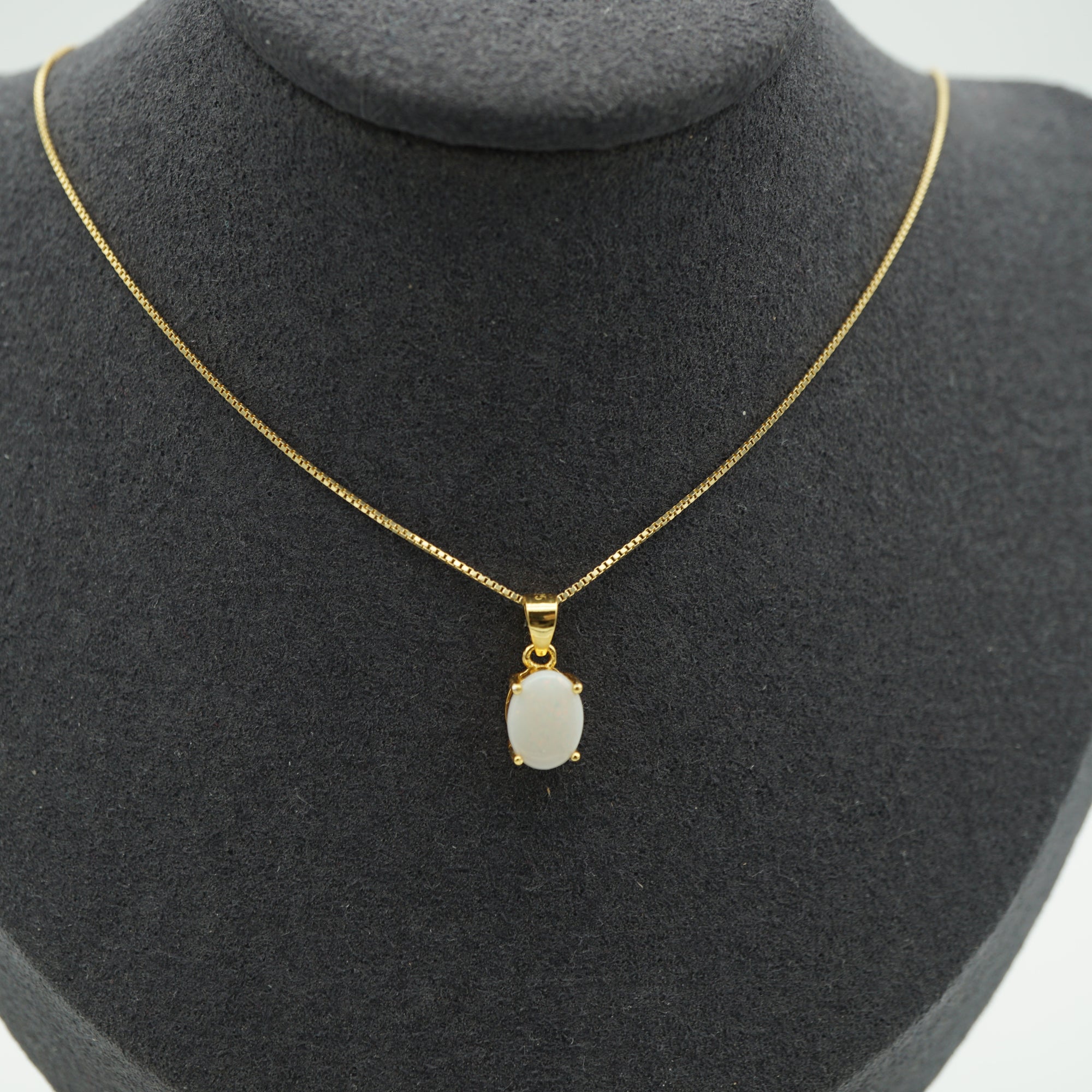 Tiny opal necklace, dainty necklace, jewelry, necklace, gift for her, layer jewelry, october birthday gift, october birthstone-Vsabel Jewellery