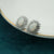 Dainty Halo Silver Opal Earrings