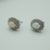Dainty Halo Silver Opal Earrings