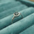 Halo Sapphire Ring, Sterling Silver Blue Gemstone Engagement Jewelry