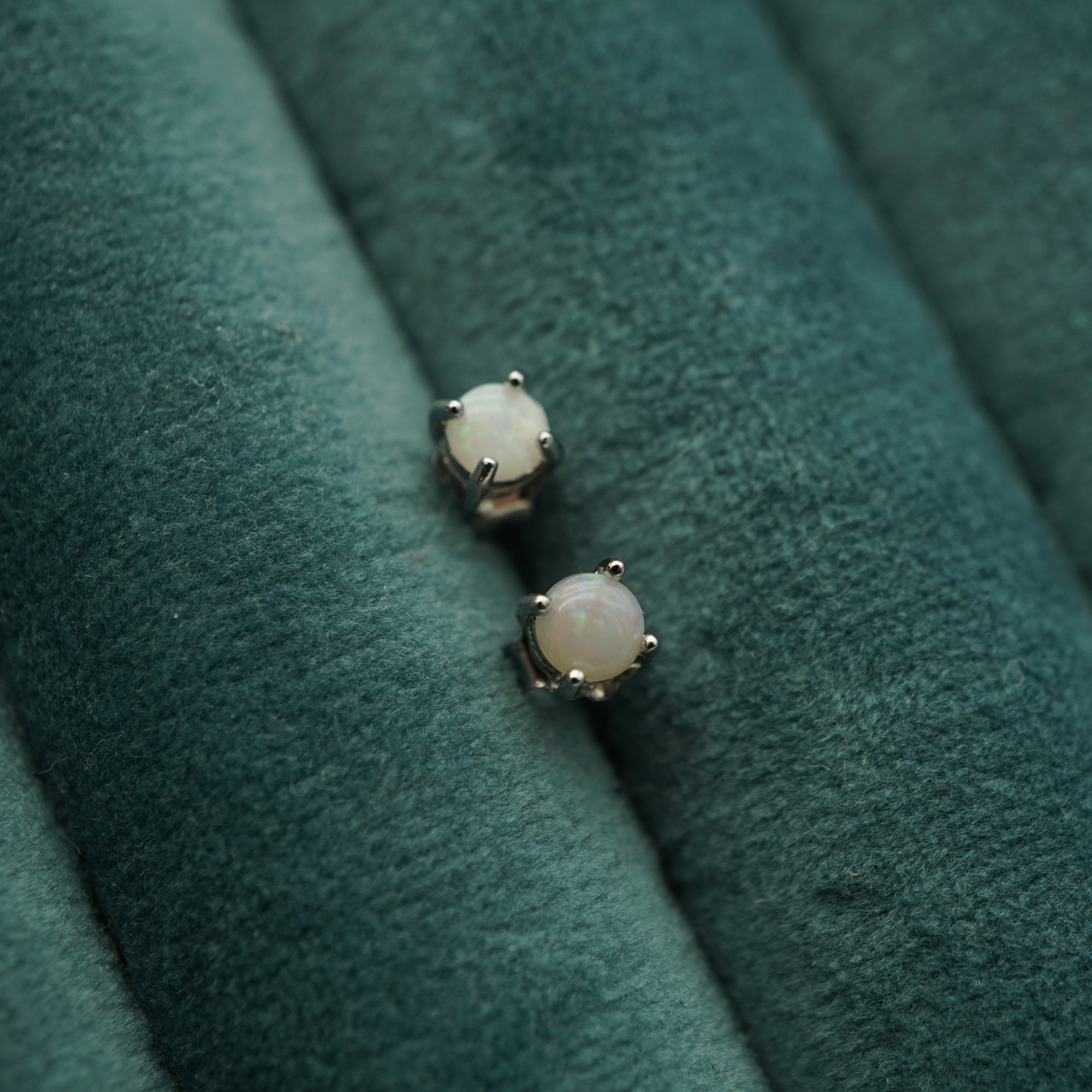 Tiny Silver Solid Round Oval Earrings, Opal minimalist studs, Silver earrings, Dainty Earrings, Small Stud Earrings, Stud Earrings-Vsabel Jewellery