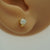 Tiny Solid Round Oval Earrings, Opal minimalist studs, Gold earrings, Dainty Earrings, Small Stud Earrings, Stud Earrings-Vsabel Jewellery