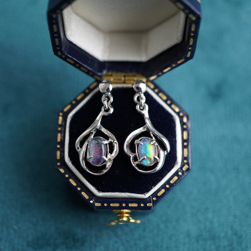 Australian Opal Dangle Earrings: Unique Jewelry &amp; Gifts for Her-Vsabel Jewellery