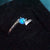 Twist Australian Opal Ring: Sterling Silver Elegance-Vsabel Jewellery