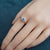 Dainty Australian Opal Ring: Sterling Silver Elegance-Vsabel Jewellery