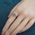 Dainty Australian Opal Ring: Sterling Silver Elegance-Vsabel Jewellery