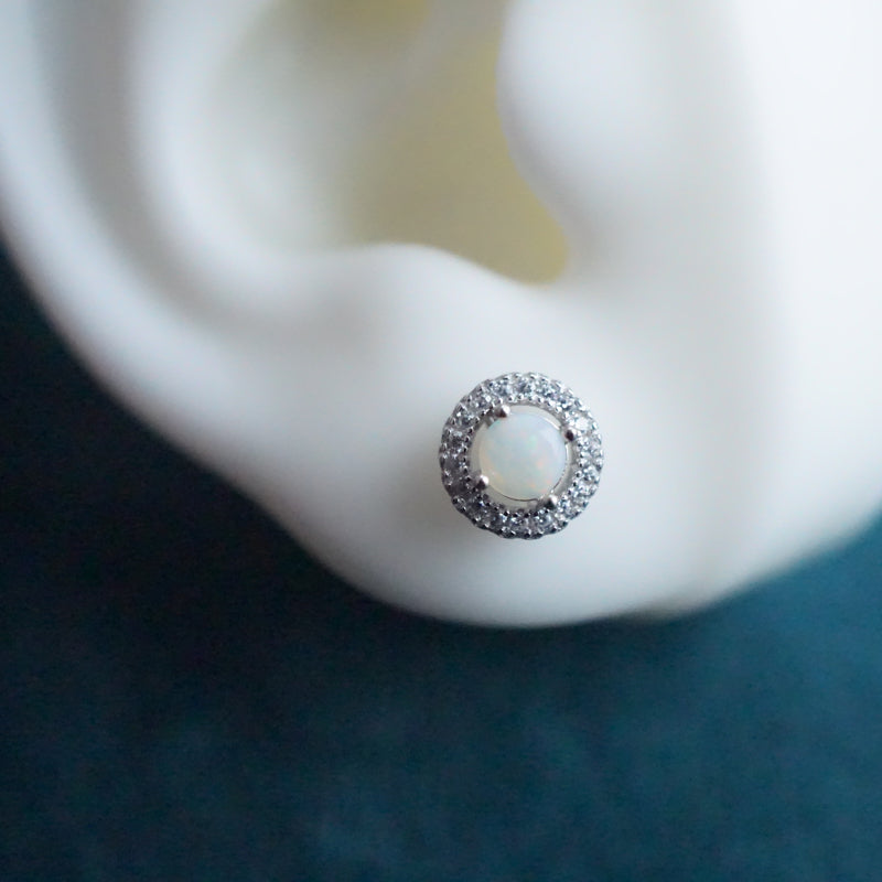 Sparkling Brilliance: 4mm Crystal Opal Stud Earrings-Vsabel Jewellery