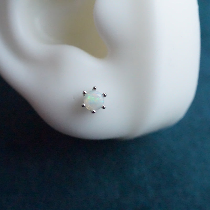 Pure Opulence: Crystal Opal Stud Earrings-Vsabel Jewellery