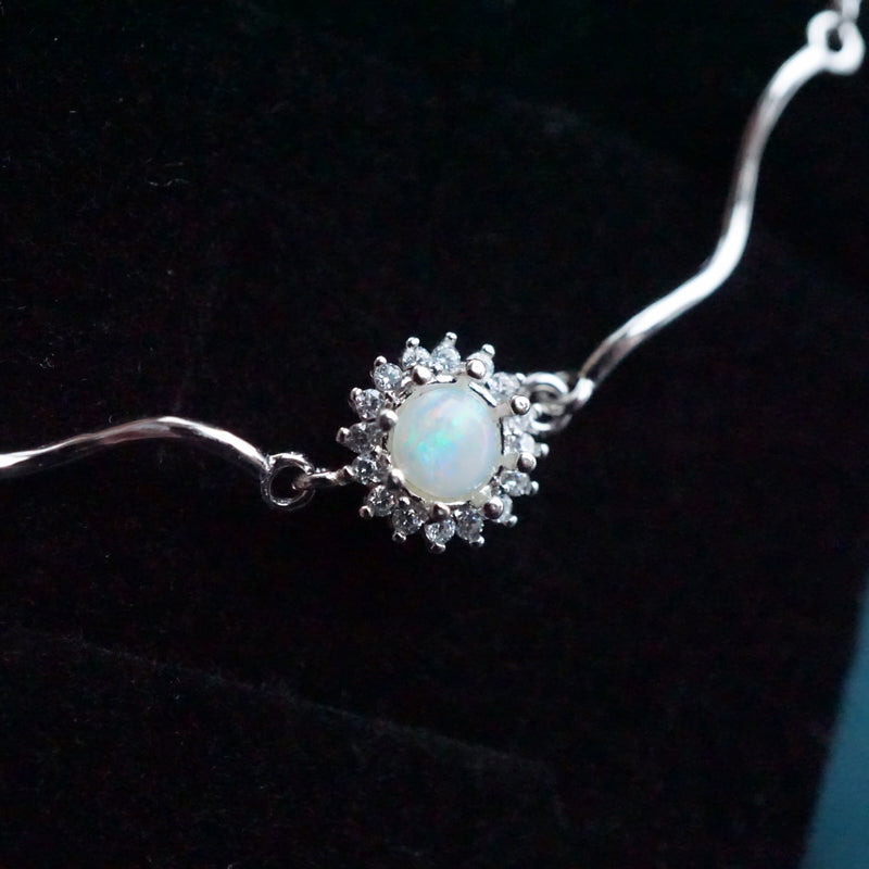 Halo Glow: Crystal Opal Bracelet Radiating Elegance-Vsabel Jewellery