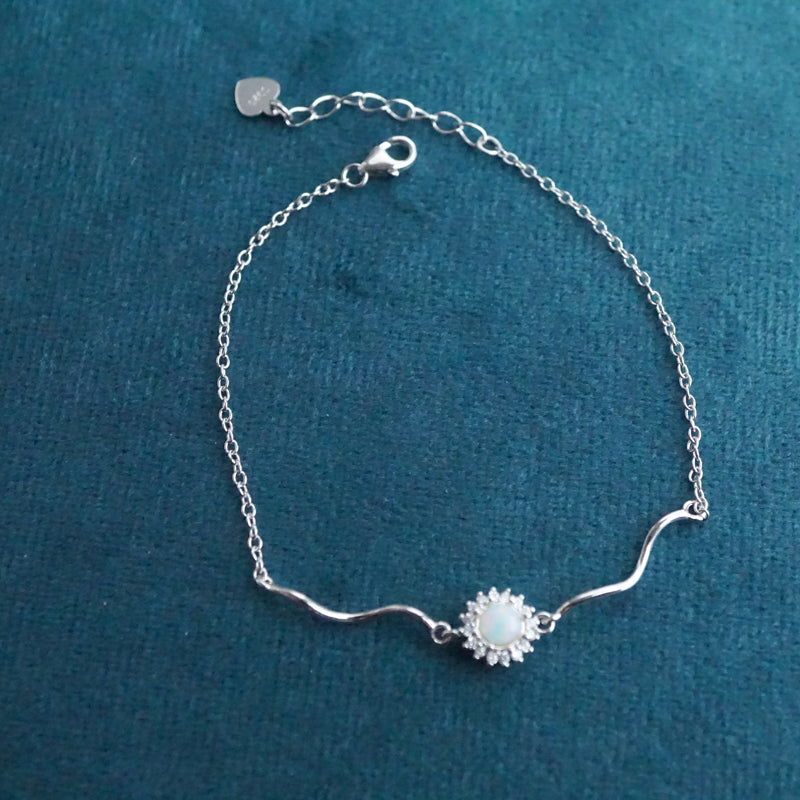 Halo Glow: Crystal Opal Bracelet Radiating Elegance-Vsabel Jewellery