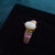 Pink Ring Band with White Opal - A Fashionable Statement-Vsabel Jewellery