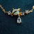 White Opal Moon & Sun Necklace with Dazzling Droplet-Vsabel Jewellery